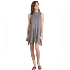 Anthropologie Maeve Gray Asymmetrical Dress - Size Large